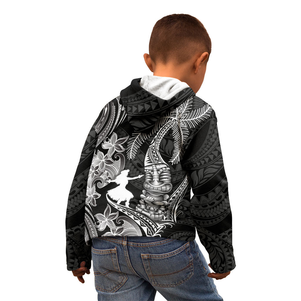 Hawaii Tribal Tiki Drum Hula Girl Kid Hoodie LT14 - Polynesian Pride