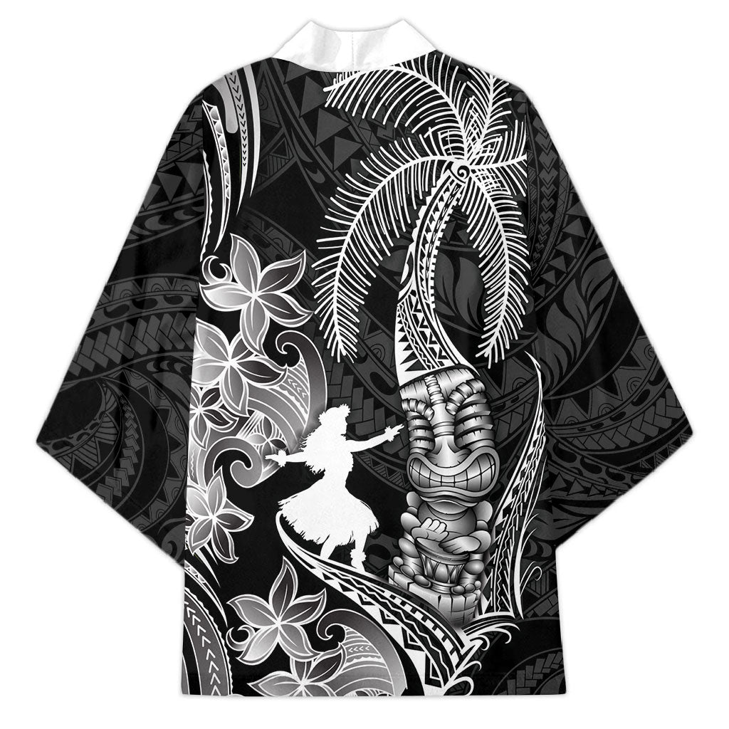 Hawaii Tribal Tiki Drum Hula Girl Kimono
