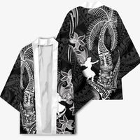 Hawaii Tribal Tiki Drum Hula Girl Kimono