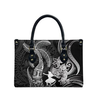 Hawaii Tribal Tiki Drum Hula Girl Leather Bag