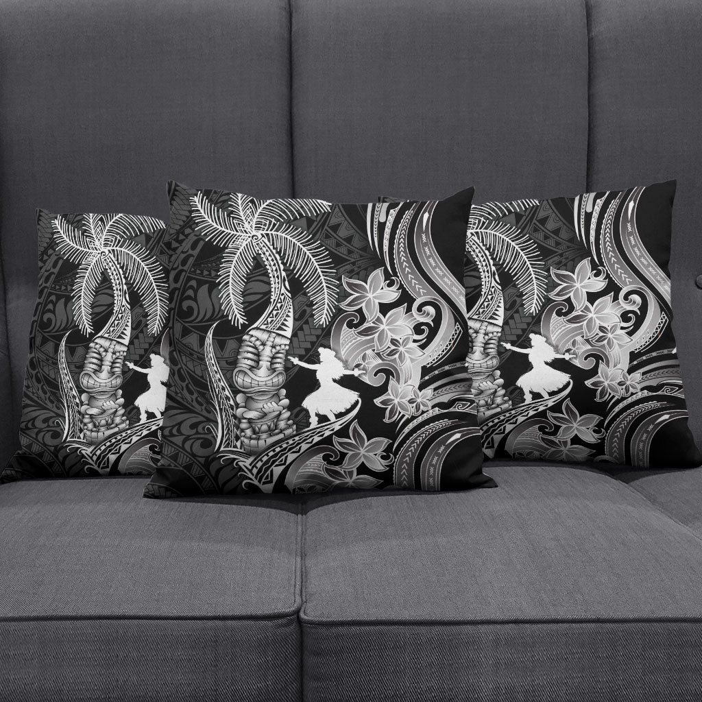 Hawaii Tribal Tiki Drum Hula Girl Pillow Cover