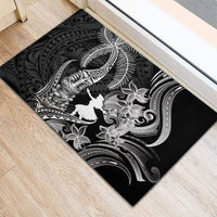 Hawaii Tribal Tiki Drum Hula Girl Rubber Doormat