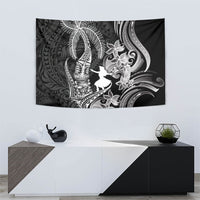 Hawaii Tribal Tiki Drum Hula Girl Tapestry