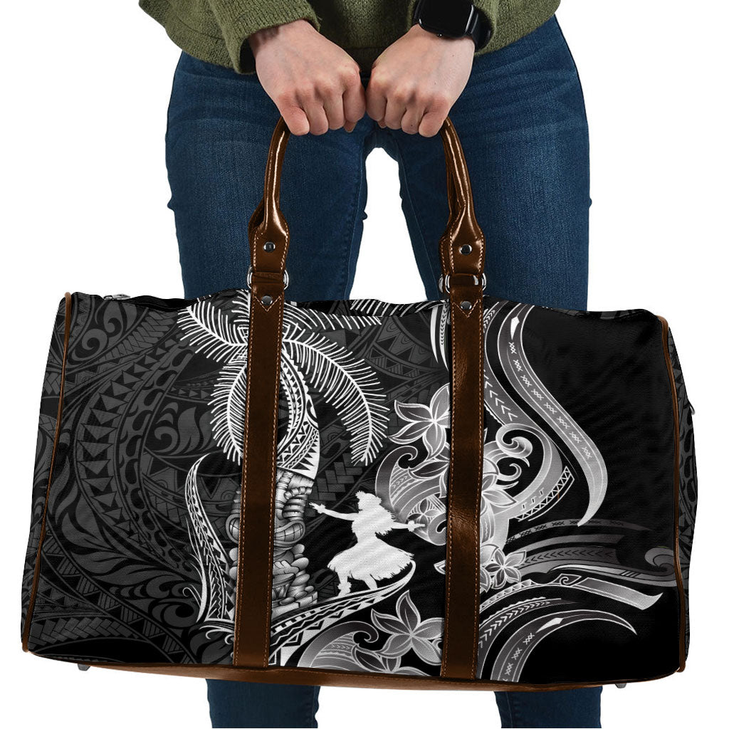 Hawaii Tribal Tiki Drum Hula Girl Travel Bag LT14 Black - Polynesian Pride