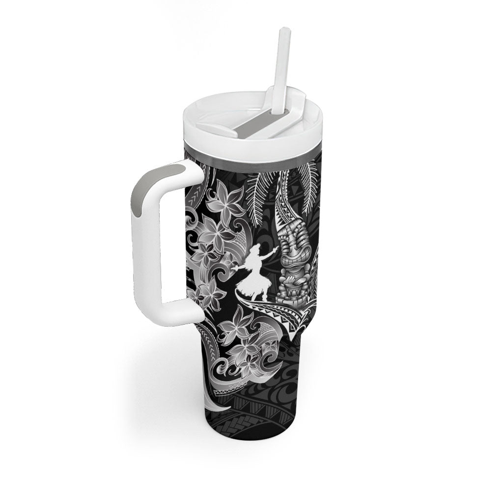 Hawaii Tribal Tiki Drum Hula Girl Tumbler With Handle LT14 - Polynesian Pride