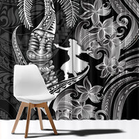 Hawaii Tribal Tiki Drum Hula Girl Window Curtain