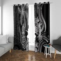 Hawaii Tribal Tiki Drum Hula Girl Window Curtain