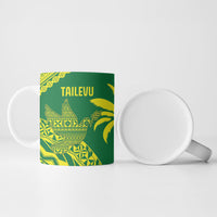 Tailevu Fiji 2026 Rugby Custom Ceramic Mug Dove Nation Fijian Tapa Pattern LT14 - Polynesian Pride