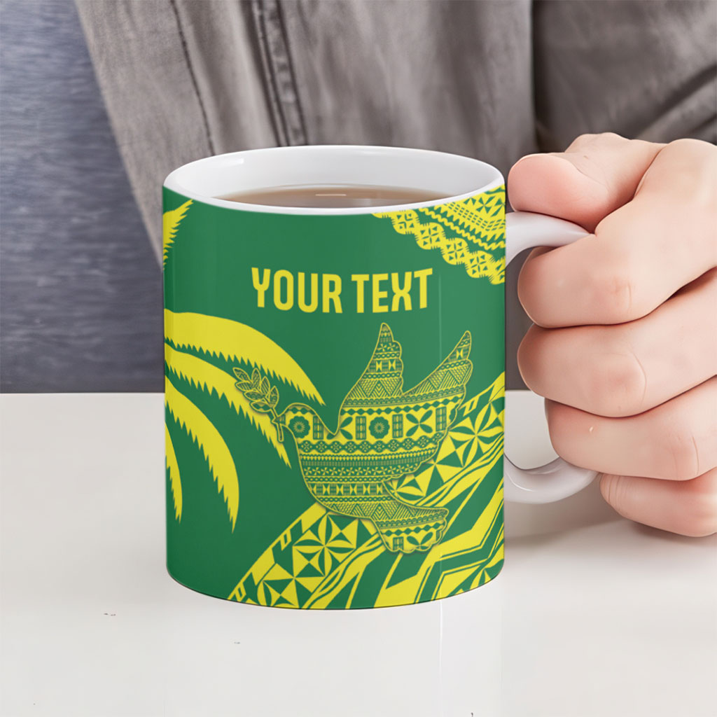 Tailevu Fiji 2026 Rugby Custom Ceramic Mug Dove Nation Fijian Tapa Pattern LT14 - Polynesian Pride