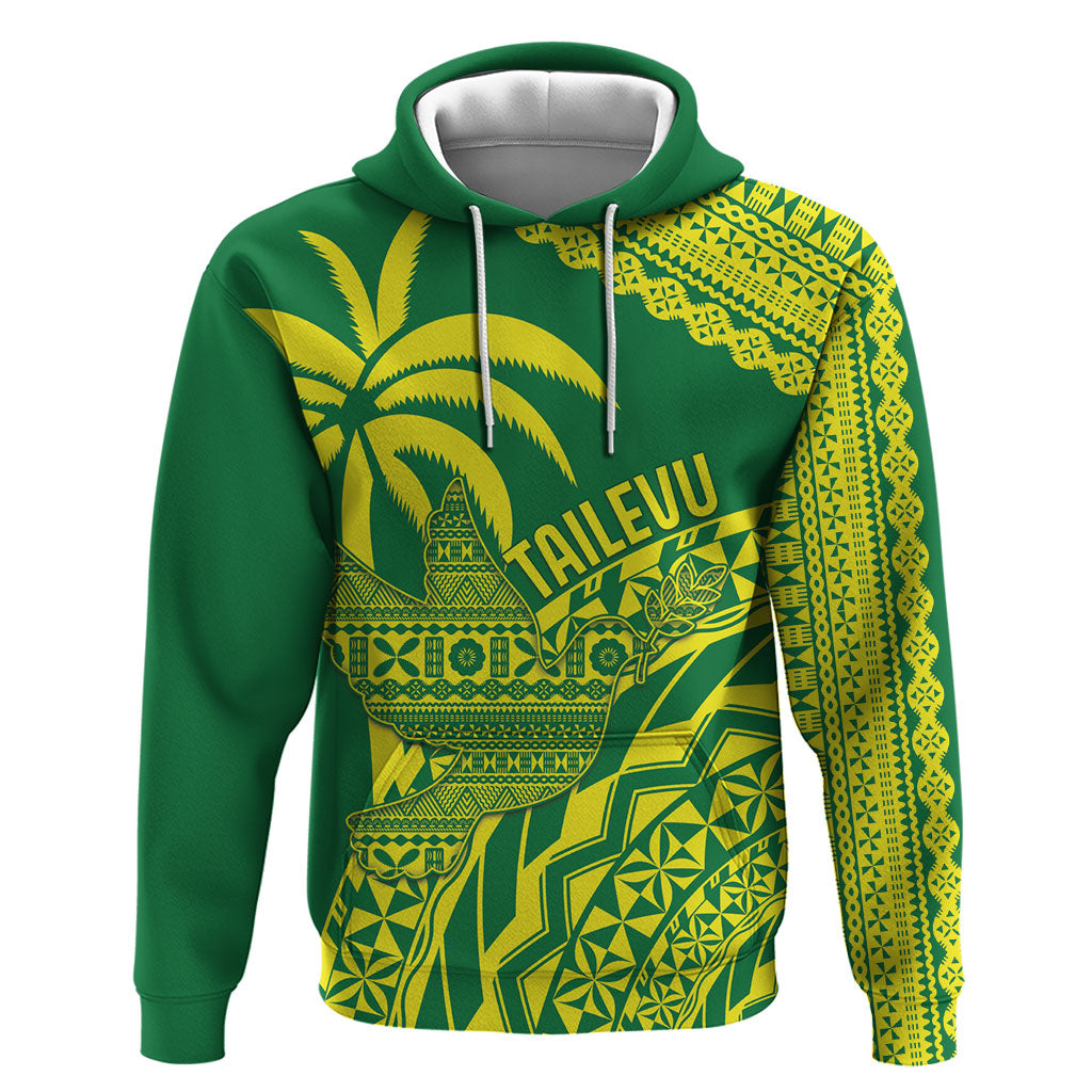 Tailevu Fiji 2026 Rugby Custom Hoodie Dove Nation Fijian Tapa Pattern