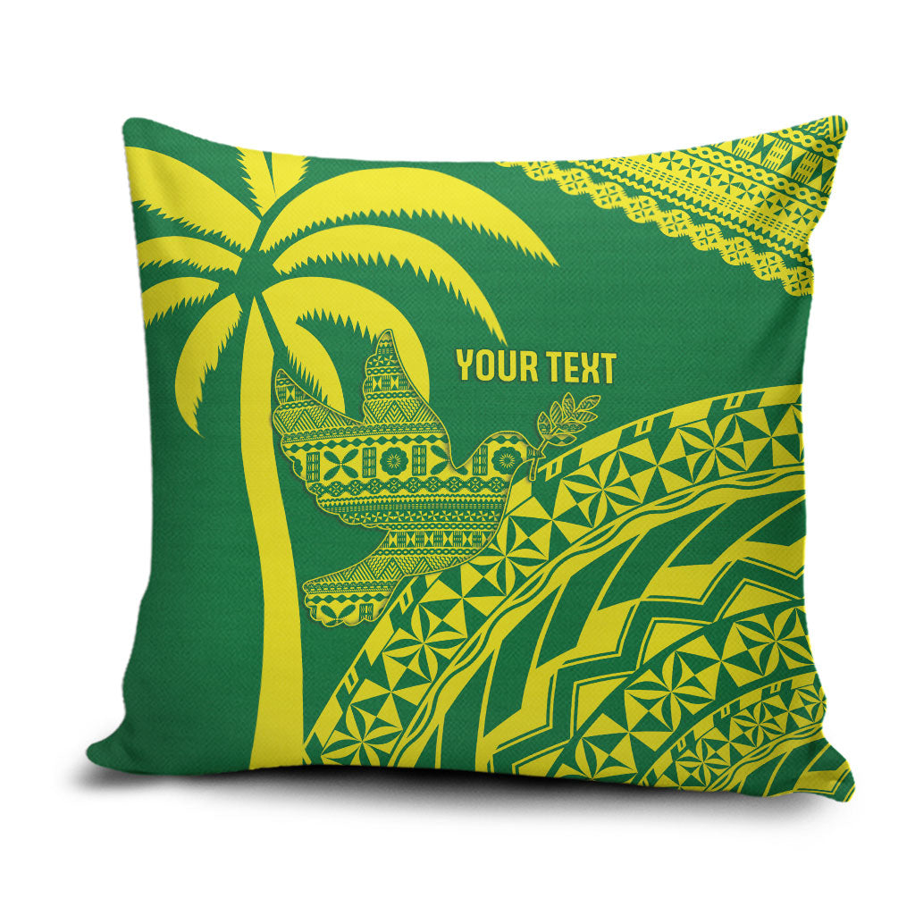 Tailevu Fiji 2026 Rugby Custom Pillow Cover Dove Nation Fijian Tapa Pattern