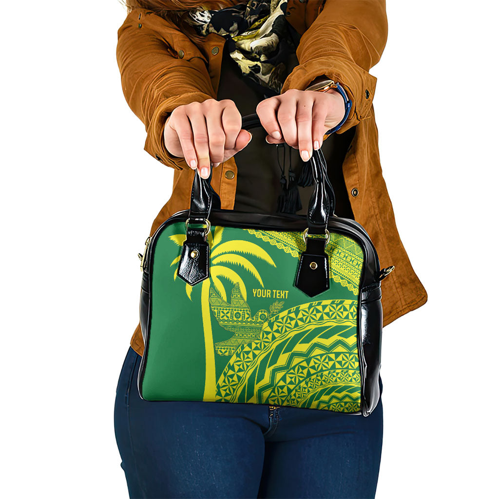 Tailevu Fiji 2026 Rugby Custom Shoulder Handbag Dove Nation Fijian Tapa Pattern LT14 One Size Green - Polynesian Pride