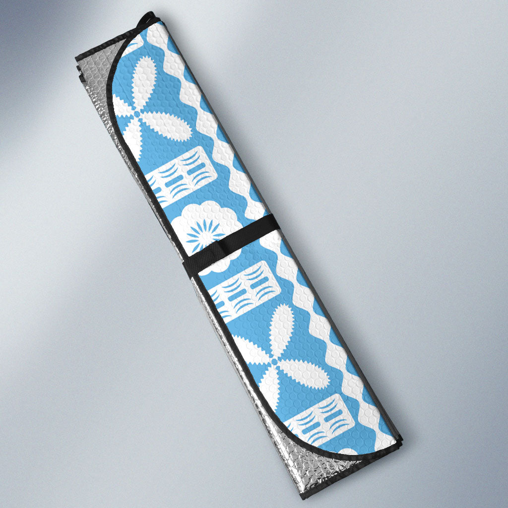 Suva Fiji 2026 Rugby Custom Auto Sun Shade Hibiscus Fijian Tapa Pattern LT14 - Polynesian Pride