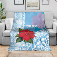 Suva Fiji 2026 Rugby Custom Blanket Hibiscus Fijian Tapa Pattern LT14 - Polynesian Pride