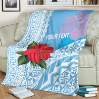 Suva Fiji 2026 Rugby Custom Blanket Hibiscus Fijian Tapa Pattern LT14 - Polynesian Pride