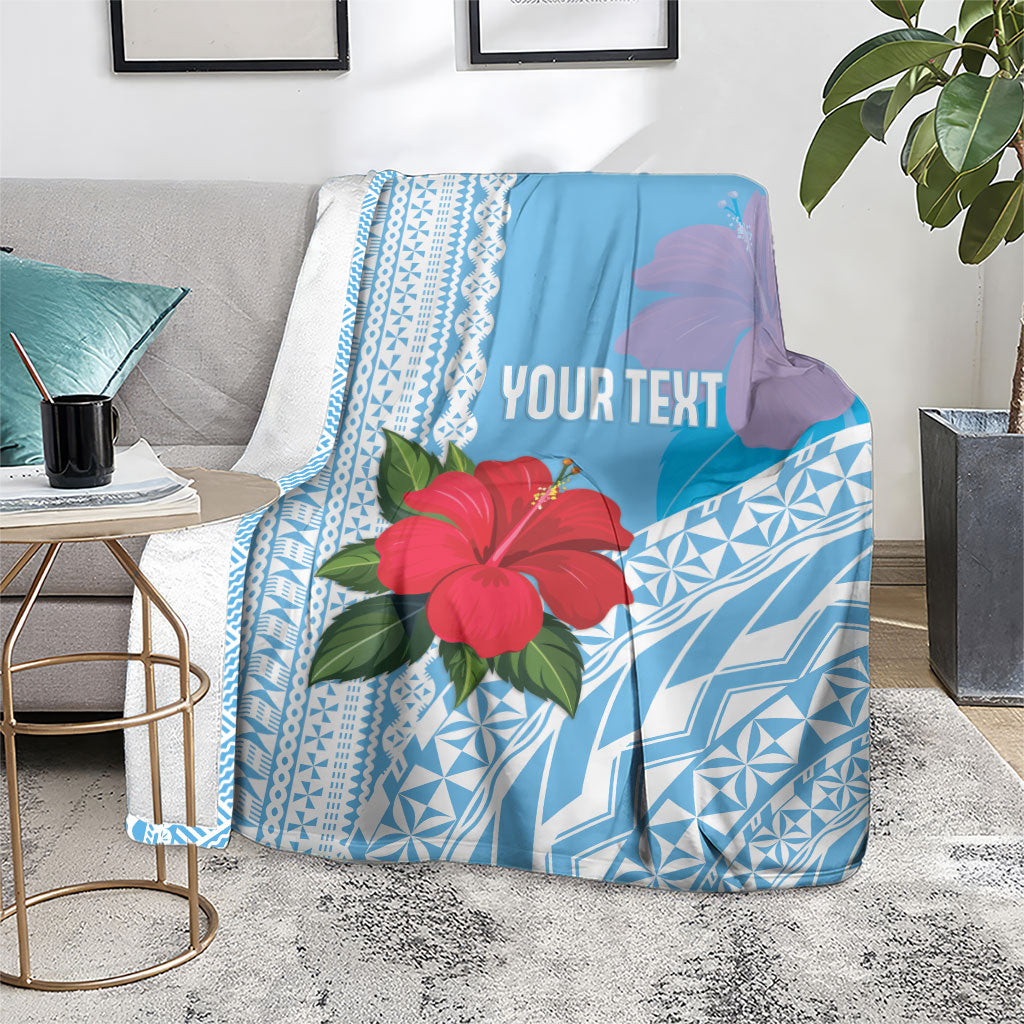 Suva Fiji 2026 Rugby Custom Blanket Hibiscus Fijian Tapa Pattern LT14 - Polynesian Pride