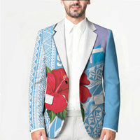 Suva Fiji 2026 Rugby Custom Blazer Hibiscus Fijian Tapa Pattern LT14 - Polynesian Pride