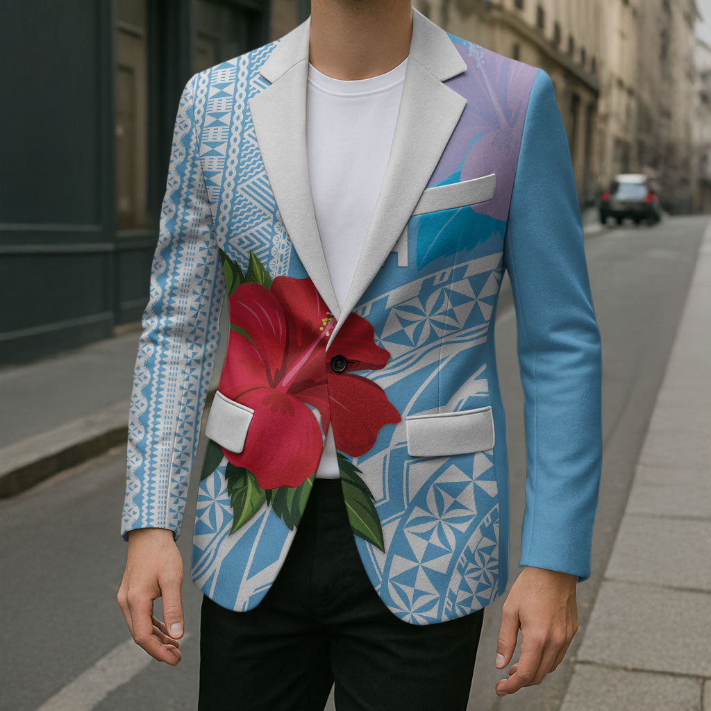 Suva Fiji 2026 Rugby Custom Blazer Hibiscus Fijian Tapa Pattern LT14 - Polynesian Pride