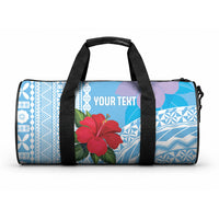 Suva Fiji 2026 Rugby Custom Duffle Bag Hibiscus Fijian Tapa Pattern LT14 One size Blue - Polynesian Pride