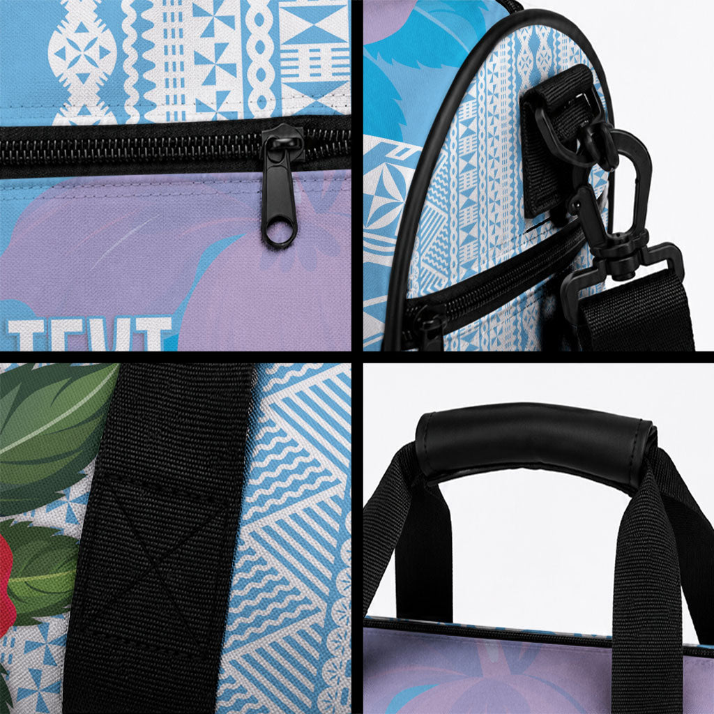 Suva Fiji 2026 Rugby Custom Duffle Bag Hibiscus Fijian Tapa Pattern LT14 - Polynesian Pride