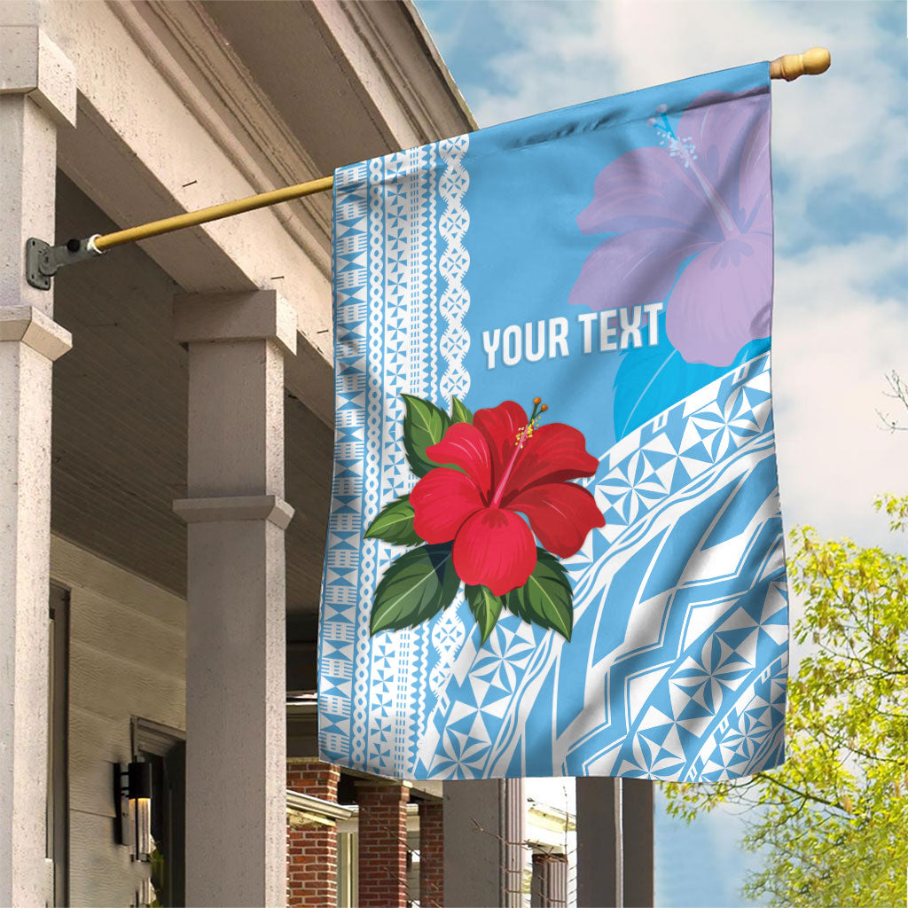 Suva Fiji 2026 Rugby Custom Garden Flag Hibiscus Fijian Tapa Pattern LT14 House Flag Blue - Polynesian Pride