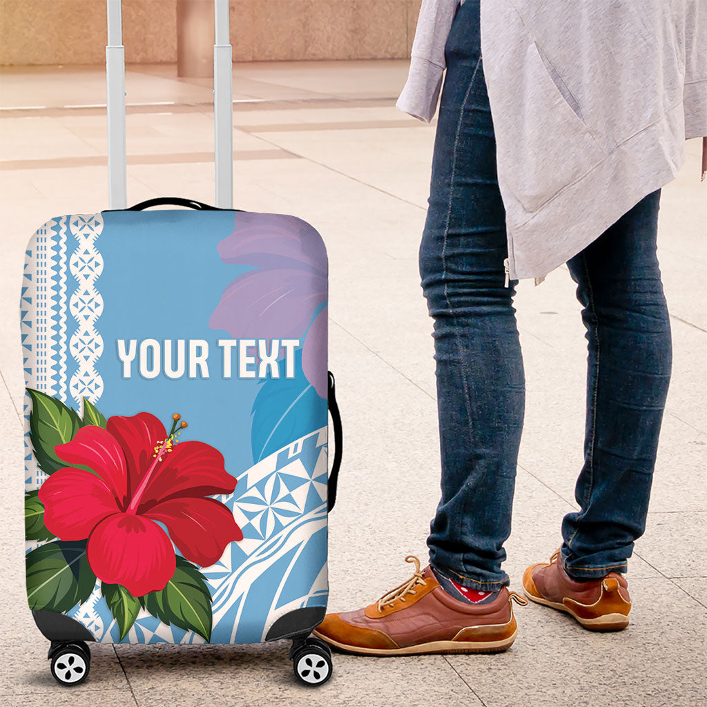 Suva Fiji 2026 Rugby Custom Luggage Cover Hibiscus Fijian Tapa Pattern