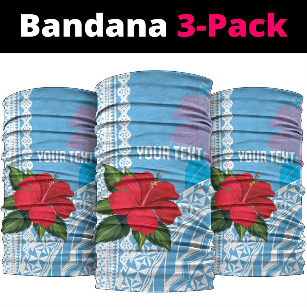 Suva Fiji 2026 Rugby Custom Neck Gaiter Hibiscus Fijian Tapa Pattern