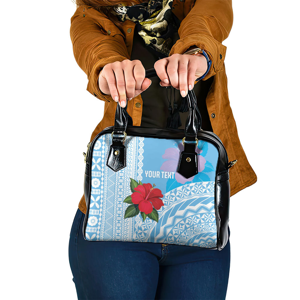 Suva Fiji 2026 Rugby Custom Shoulder Handbag Hibiscus Fijian Tapa Pattern LT14 One Size Blue - Polynesian Pride