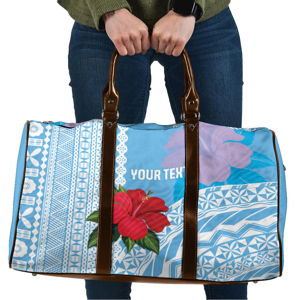 Suva Fiji 2026 Rugby Custom Travel Bag Hibiscus Fijian Tapa Pattern