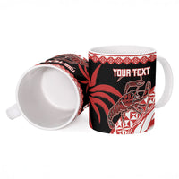 Rewa Fiji 2026 Rugby Custom Ceramic Mug Ura Prawn Fijian Tapa Pattern LT14 - Polynesian Pride