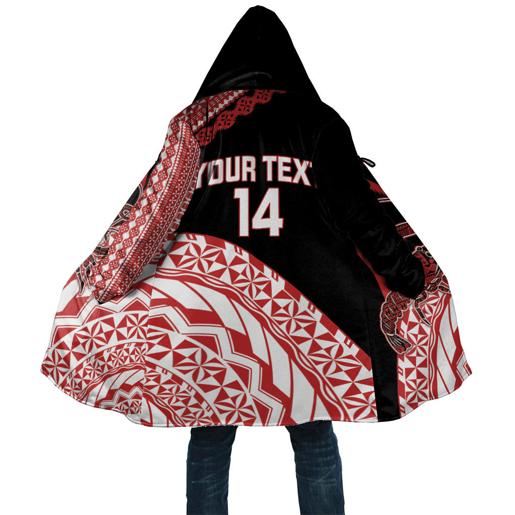 Rewa Fiji 2026 Rugby Custom Cloak Ura Prawn Fijian Tapa Pattern LT14 Unisex Red - Polynesian Pride