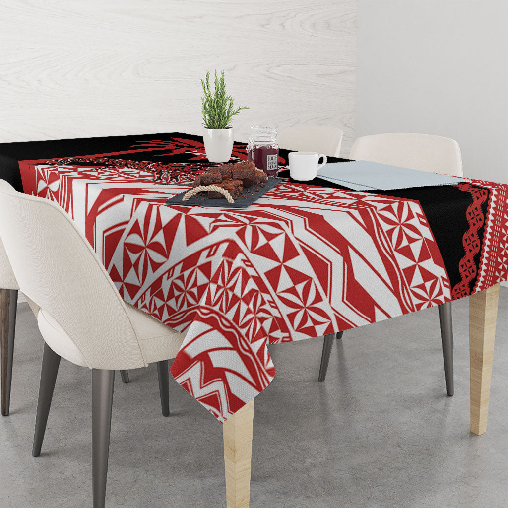 Rewa Fiji 2026 Rugby Custom Tablecloth Ura Prawn Fijian Tapa Pattern LT14 - Polynesian Pride