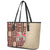 Samoa Tapau Leather Tote Bag Samoan Siapo Pattern LT14 - Polynesian Pride