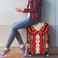 Samoa Siapo Luggage Cover Tapa Pattern Mix Ula Fala Hibiscus LT14 - Polynesian Pride