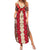 Samoa Siapo Summer Maxi Dress Tapa Pattern Mix Ula Fala Hibiscus LT14 Women Brown - Polynesian Pride