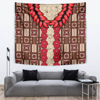 Samoa Siapo Tapestry Tapa Pattern Mix Ula Fala Hibiscus LT14 - Polynesian Pride