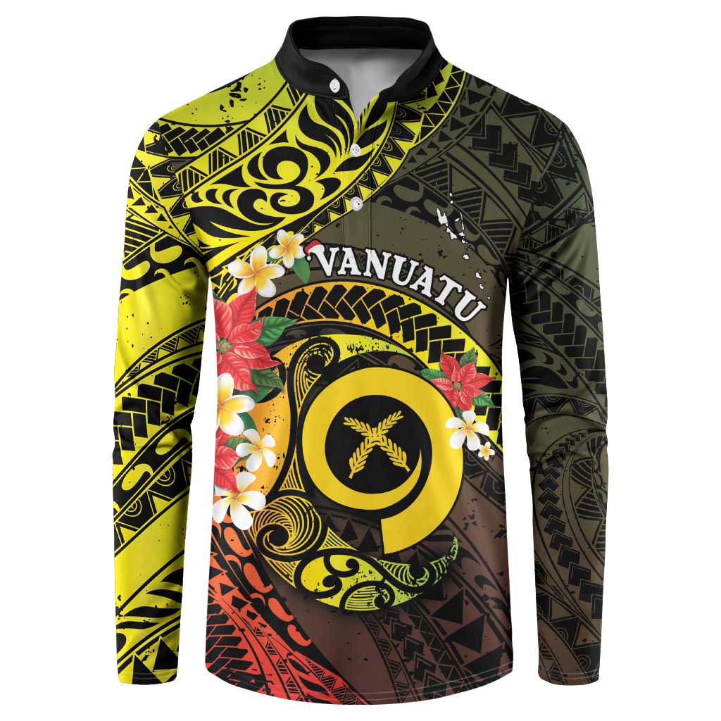 Vanuatu Christmas Button Sweatshirt Vanuatuan Pig Tusk - Meri Krismas!