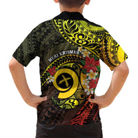 Vanuatu Christmas Family Matching Puletasi and Hawaiian Shirt Vanuatuan Pig Tusk - Meri Krismas! LT14 - Polynesian Pride