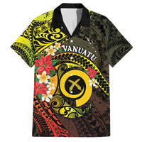 Vanuatu Christmas Family Matching Puletasi and Hawaiian Shirt Vanuatuan Pig Tusk - Meri Krismas! LT14 Dad's Shirt - Short Sleeve Black - Polynesian Pride