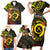 Vanuatu Christmas Family Matching Short Sleeve Bodycon Dress and Hawaiian Shirt Vanuatuan Pig Tusk - Meri Krismas!