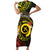 Vanuatu Christmas Family Matching Short Sleeve Bodycon Dress and Hawaiian Shirt Vanuatuan Pig Tusk - Meri Krismas!