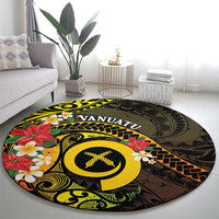 Vanuatu Christmas Round Carpet Vanuatuan Pig Tusk - Meri Krismas!