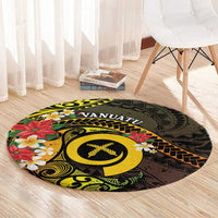 Vanuatu Christmas Round Carpet Vanuatuan Pig Tusk - Meri Krismas!