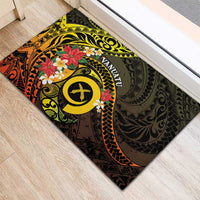 Vanuatu Christmas Rubber Doormat Vanuatuan Pig Tusk - Meri Krismas!
