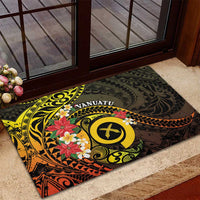 Vanuatu Christmas Rubber Doormat Vanuatuan Pig Tusk - Meri Krismas!