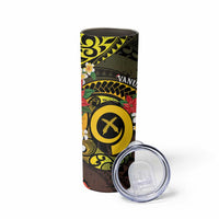 Vanuatu Christmas Skinny Tumbler Vanuatuan Pig Tusk - Meri Krismas!