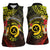 Vanuatu Christmas Women Sleeveless Polo Shirt Vanuatuan Pig Tusk - Meri Krismas!