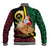 Vanuatu Christmas Baseball Jacket Vanuatuan Conch Shell - Meri Krismas!