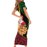 Vanuatu Christmas Family Matching Short Sleeve Bodycon Dress and Hawaiian Shirt Vanuatuan Conch Shell - Meri Krismas! LT14 - Polynesian Pride