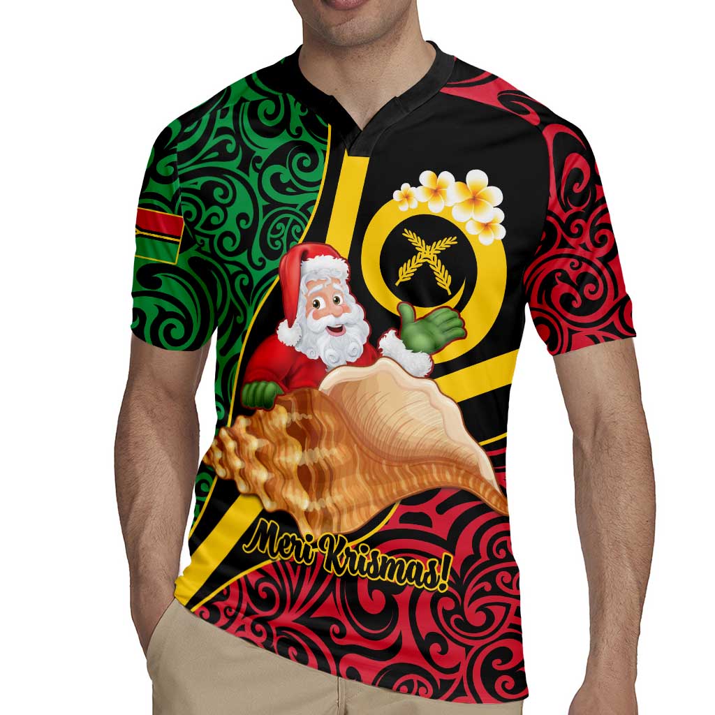 Vanuatu Christmas Rugby Jersey Vanuatuan Conch Shell - Meri Krismas!